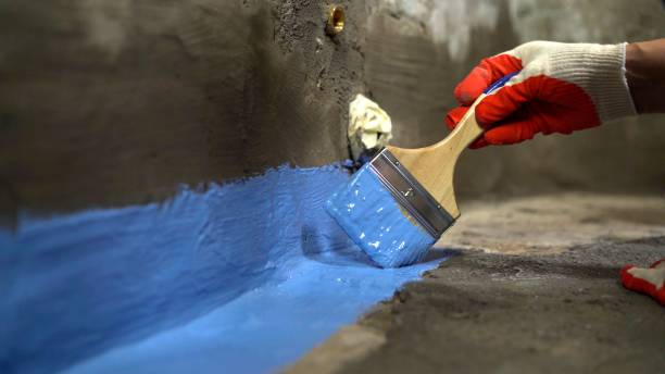 Commercial Waterproofing project at a Petersburg, VA business property by SJ Waterproofing Pros
